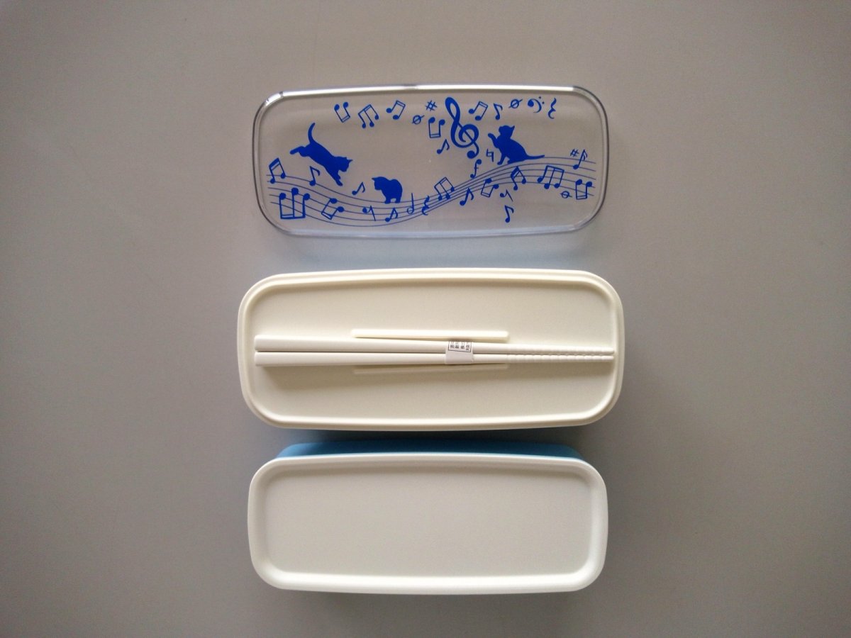 画像3: 2段箸付きランチボックス(ネコ&音符)(数量限定) (3)