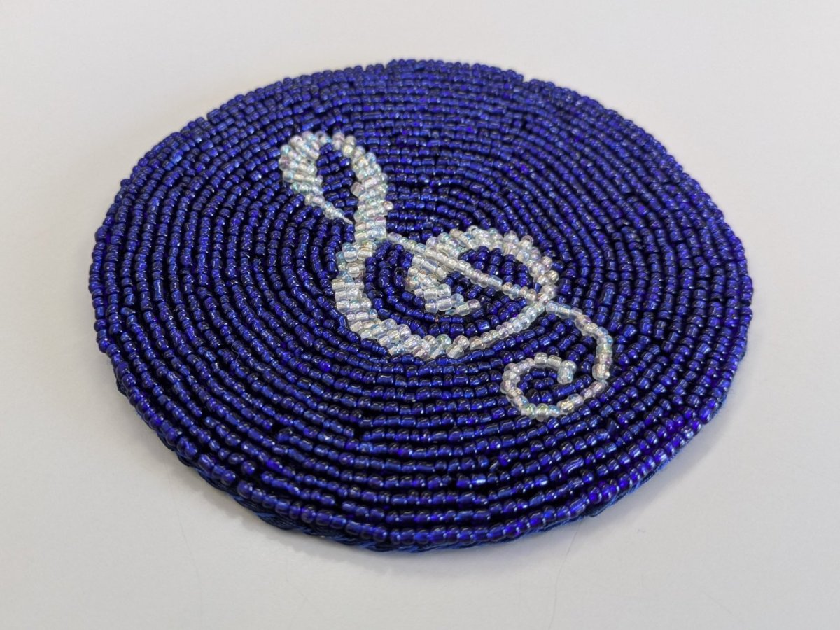 画像3: 手作りビーズコースター/ブルー（数量限定） (3)