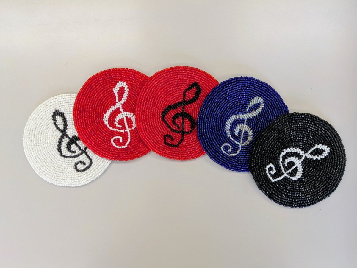 画像4: 手作りビーズコースター/ホワイト（数量限定） (4)